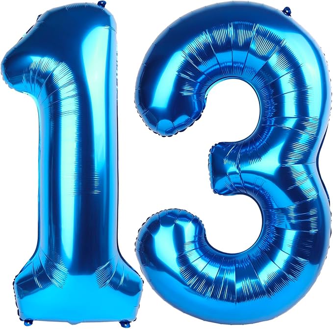 Number Balloons Dark Blue 13 Balloon 40 inch by Enyeopd