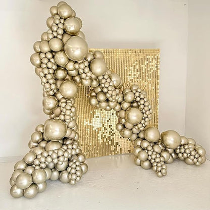 Jobkoo Metallic Gold Balloons, 12Inch Chrome Light Gold Balloons 30Pcs - Image 7