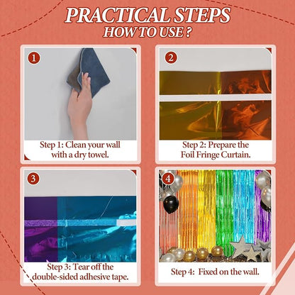 DECOCKRAT 2 Pack Foil Fringe Backdrop - Image 3