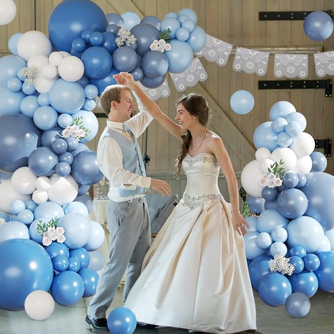 CROSSFINGERS Dusty Blue Balloon Arch Kit - Image 3