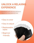 Sunny Hair Tape in Hair Extensions Real Human Hair Invisible Remy Hair Extensions Tape ins for Women Ombre Natural Black Root to Sliver Grey 12 inch 20G