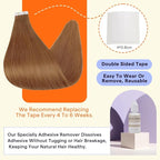 Full Shine Tape in Extensions 10 Inch Hair Extensions Real Human Hair Tape Ins Color 330 Auburn Double Sided Tape in Human Hair Extensions 20PCS 30g for Wedding