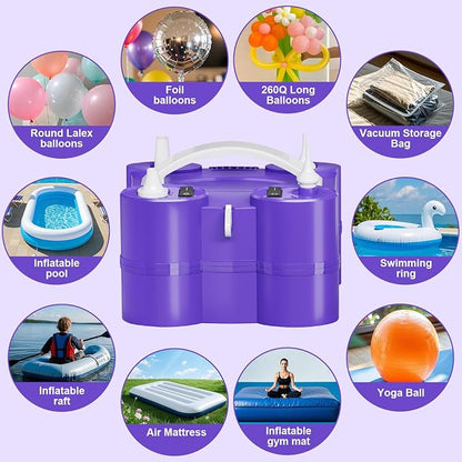FLSEPAMB Electric Balloon Pump, 3-in-1 Portable Electric Air Balloon Blower - Image 9