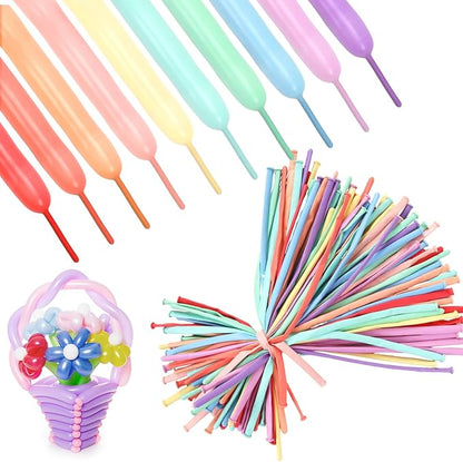 RUBFAC 100pcs Pastel 260 Balloons, by RUBFAC