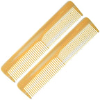 Giorgio G16 Fine Tooth and Wide Tooth Detangler Comb - Hair Comb for Men and for Women - Ideal as a Hair Styling Barber Comb and Detangler - Saw Cut and Handmade (Ivory)