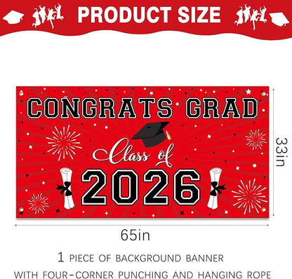 Graduation Decorations 2026 Black Red and White Balloon Boxes, Class of 2026 - Image 3