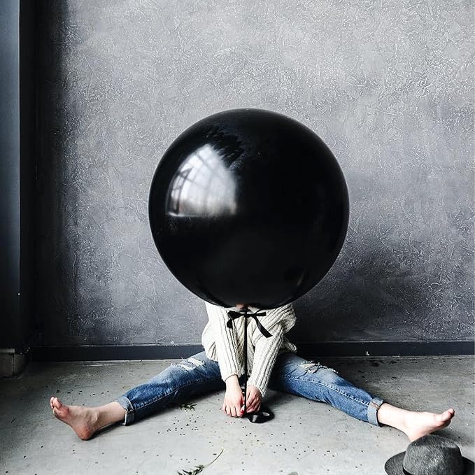 15pcs Latex Big Balloons Clearance 24 Inch Black Large Balloons Giant Heavy - Image 4