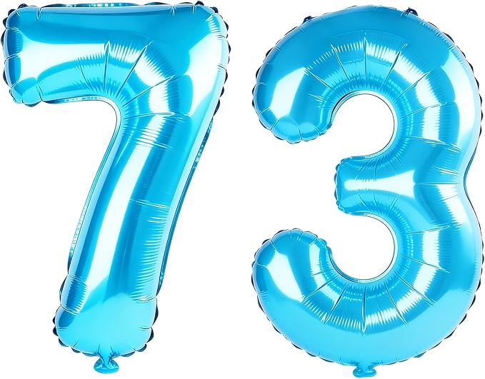 40 Inch Number 73 Balloons for 73rd Birthday Party Decorations, 0-100 Jewelry by FOBELEC