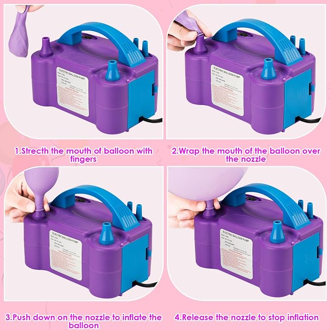 Balloon Pump Electric with Dual Nozzles & Tying Tool - Image 3