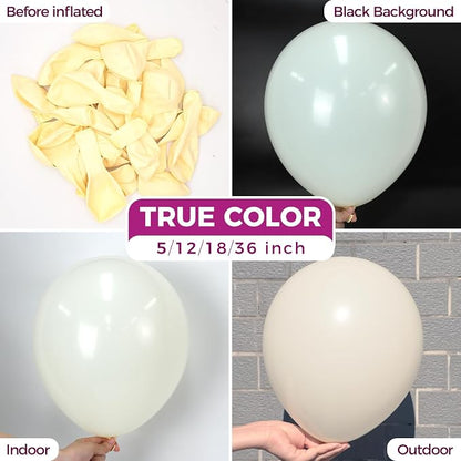 Bezente Beige Balloons Latex Round Helium Party Balloons 100 Pack 12 inch | - Image 2