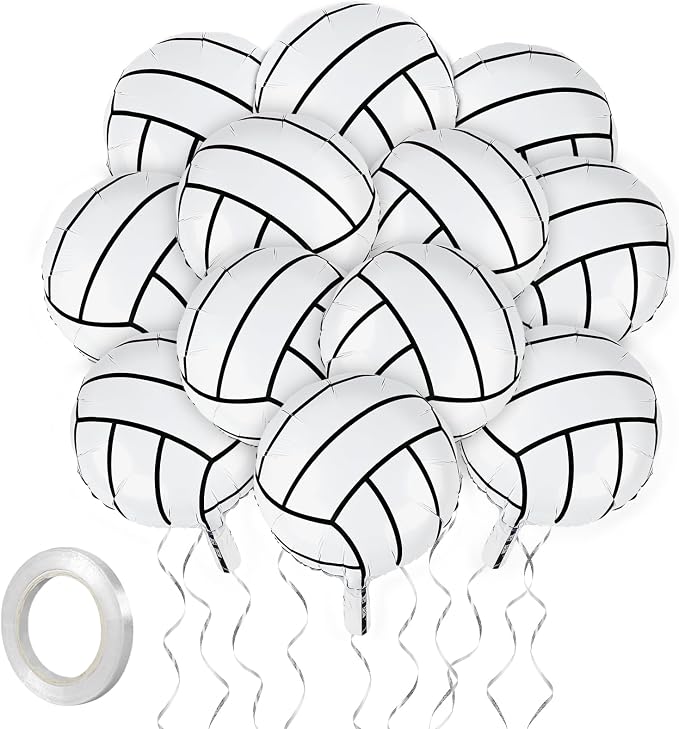 Fovths 12 Pieces Inflatable Volleyball Balloons 18 Inches Volleyballs Foil by Fovths