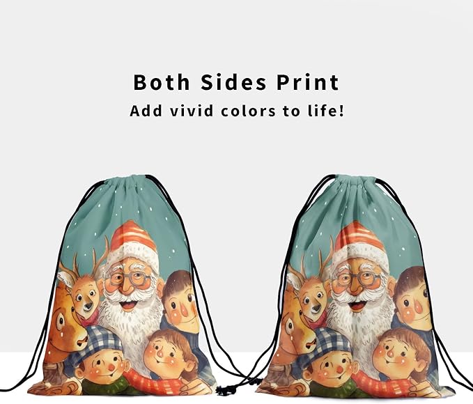 Winter Holiday Santa Grip Bag - Image 3