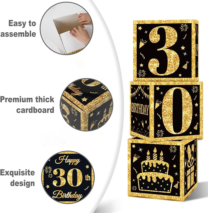 DataMoon 30th Birthday Decorations Boxes - Image 6