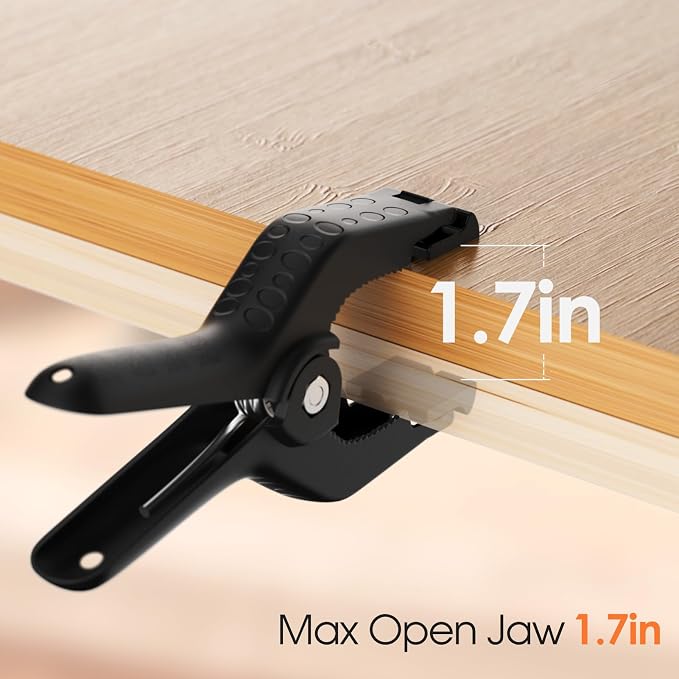 Spring Clamps Heavy Duty, 3.5in Backdrop Clips, 10 Pack- Black | Strong Spring - Image 3