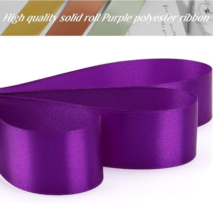 Nsilu 1 inch Purple Ribbon for Gift Wrapping 50 Yards Perfect Wedding Party - Image 4