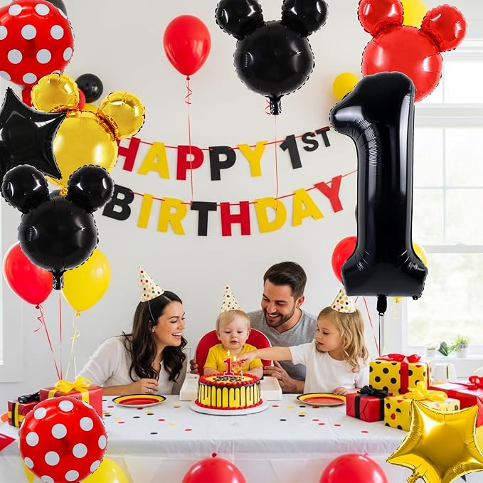 Vuzvuv Red Black Gold Foil Balloon Set - Image 4