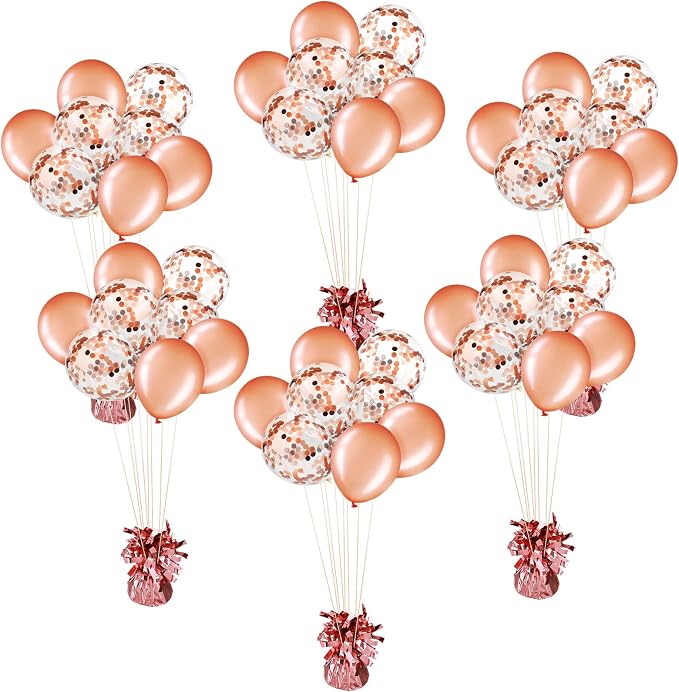 56 Pcs Balloon and Balloon Weights, 50 Pieces Balloons Decorative Birthday by Chalyna