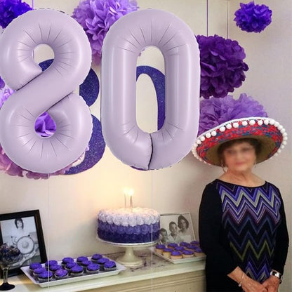 TONIFUL 40 Inch Pastel Purple Number 8 Balloon – Big Lilac Mylar Foil Number - Image 6
