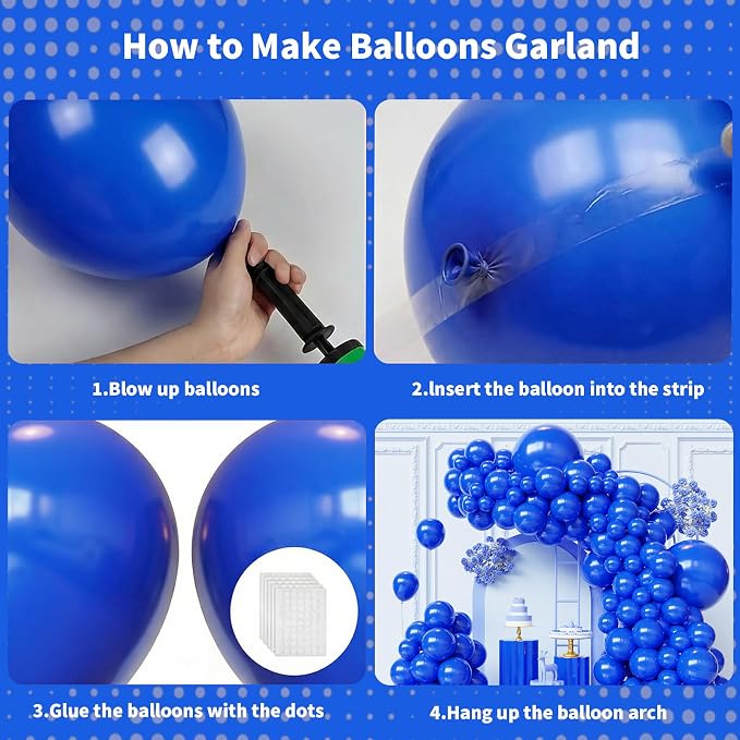 Blue Balloons Arch Kit, Baby Shower, Gender Reveal, Under The Sea Birthday - Image 4
