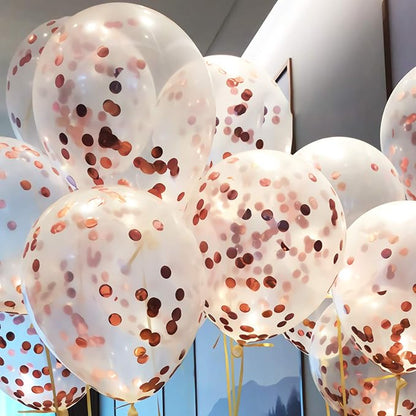 Rose Gold Confetti Balloons - Image 3
