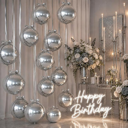 Silver Round Foil Balloons - Image 4