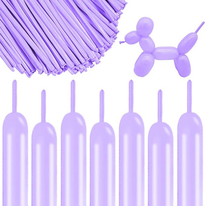 260 Long Balloons 100 Pack Pastel Purple Twisting Animal Balloons Thickening by ASIYUHY