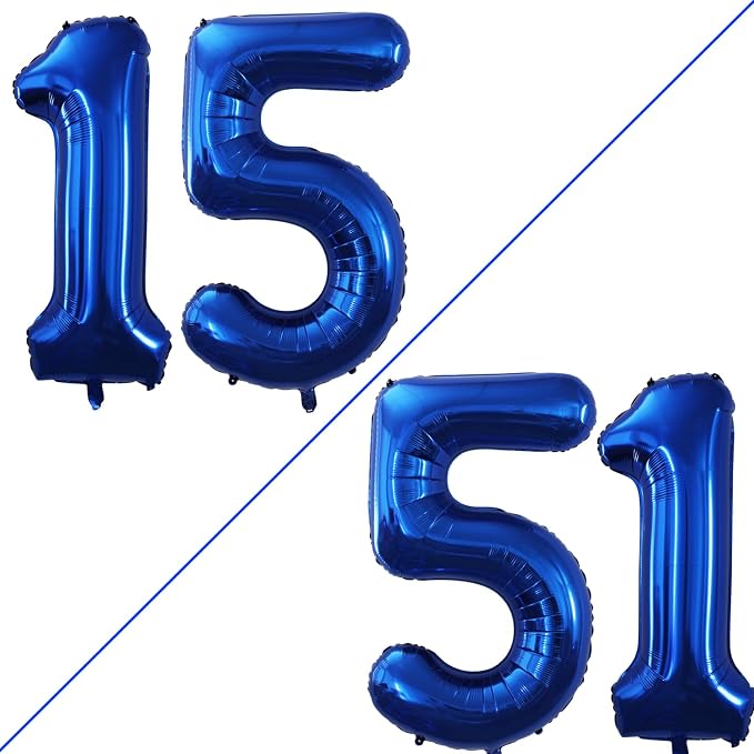 Number 15 Balloons for 15th Birthday Sweet 15 Party Decorations, 42 Inch Jumbo by GOER
