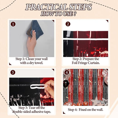 DECOCKRAT 3 Pack Foil Fringe Backdrop - Image 2