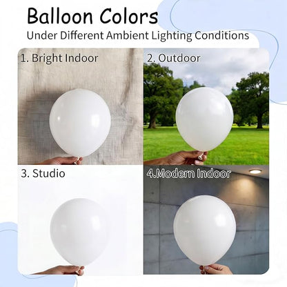 100pcs 5 Inch Small Mini White Balloons - Image 3