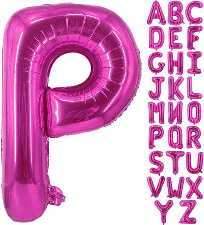 Lovoir 40 Inch Large Hot Pink Letter P Balloons Big Size Jumbo Mylar Foil by Lovoir