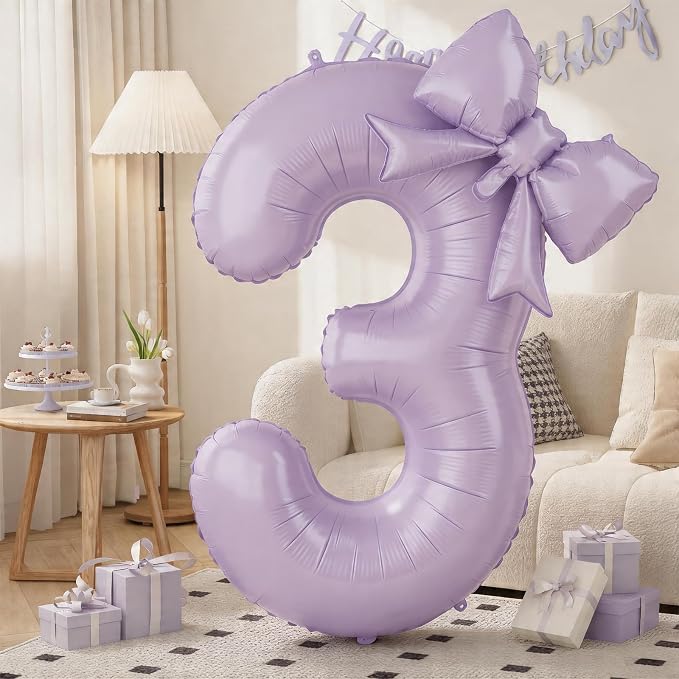40 Inch Light Purple Number 3 by KYGNE