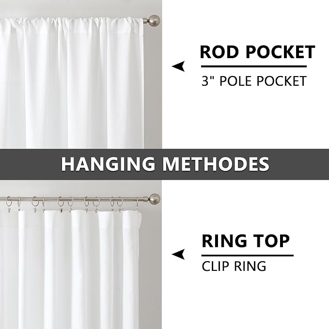 Tollpiz Short Linen Curtain Living Room Rod Pocket Semi Sheer Curtains Burlap - Image 5