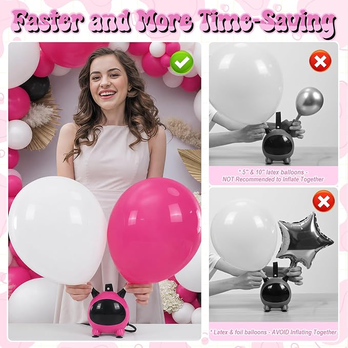 Balloon Pump Electric, Portable Balloons Inflator Air Pump - Image 3