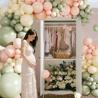 Sage Green Balloon Arch Kit for Baby Shower Bridal Shower Decorations | 124Pcs - Image 3