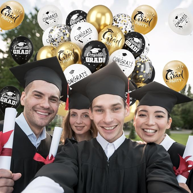 FEYG Graduation Balloons, 12 Inch, Grad Printed, Class of 2025, Gradutation - Image 4