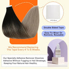 Full Shine Hair Extensions Real Human Hair Tape in Color 1B/18 Black to Blonde 18 Inch Natural Seamless Skin Weft Tape in Hair Extensions Human Hair 20PCS 50g Remy Extensions for Women Real Hair