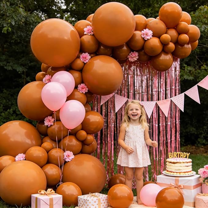 32Pcs Brown Big Balloons 18 Inch, Round Large Brown Latex Party Balloons - Image 4