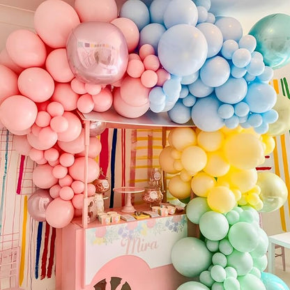 Voircoloria 110pcs Pastel Macaron Latex Party Balloons, 12inch | - Image 7