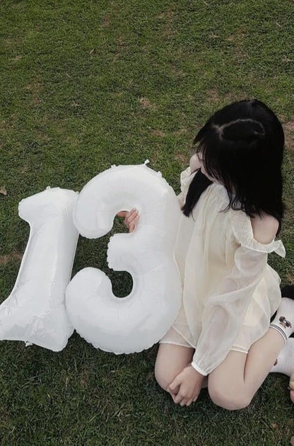 Number Balloons 40 Inch White 2 Balloon - Image 4