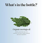 Organic Moringa Oil for Hair and Skin - Cold Pressed Virgin Unrefined Natural Pure USDA Organic Hair Oil for Dry Damaged Hair and Ultra Hydrating Face Oil - Carrier Oil for Essential Oils (2 Pack)