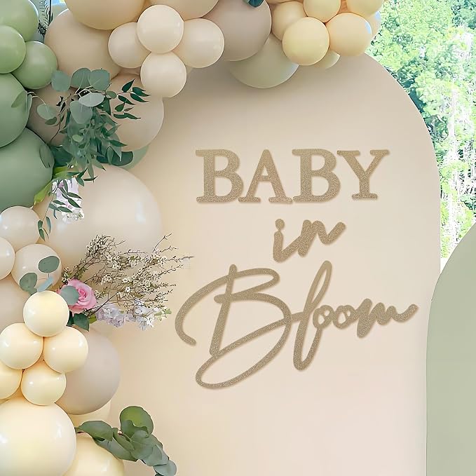 Baby in Bloom Sign, 16”x24” Felt Letter Baby Shower Sign Baby in Bloom Party by MASTRON