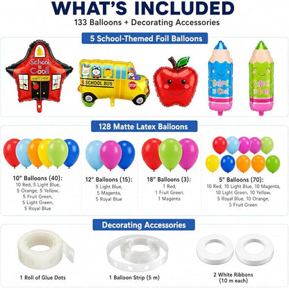 Back to School Balloon Arch Kit, 133 Balloons - Image 2