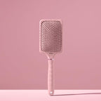 L'ANGE HAIR Detangling Paddle Brush | Gentle Nylon Bristles for Wet & Dry Hair | Smooth Detangling & Scalp Massage | Lightweight, Non-Slip Handle | Works for All Hair Types (Blush)