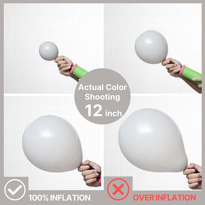PartyWoo Grey Balloons 140pcs Light Pastel Pale Gray Color 5 Inch | 18 12 10 5 - Image 3