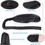 Upgraded Large Hooded Hair Dryer Bonnet Cap with Long Tube for Fast Drying, Fits All Head Sizes and Hair Styling