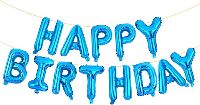 LIOZEOKUN Happy Birthday Balloon Letters 16 inch Mylar Foil Birthday Balloons by LIOZEOKUN