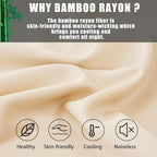 Body Pillow Cases Cover, Bamboo Rayon Body Pillowcases with Zipper Closure, Cooling and Breathable Pillow Case for Hot Sleepers and Night Sweats, 20x54 inches, Khaki