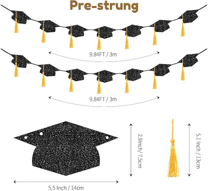 Graduation Decorations 2026, Pre-strung Double-sided Glitter Graduation Banner - Image 3