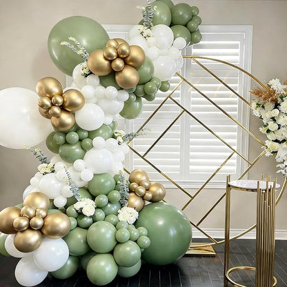Sage Green and Gold Balloons Arch Ki, 18 12 10 5 inch, - Image 4
