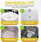 ShowerShroom Stealth Shower Hair Drain Catcher - Hair Stopper for Shower Drain, Bathtub, and Bathroom Sink, Will Not Impede Water Flow, Bathtub Hair Catcher for Drain with No Installation Required
